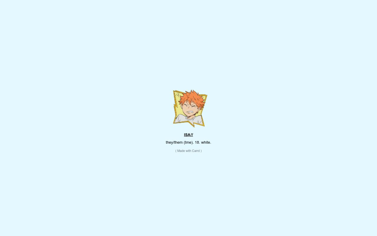 Carrd profile picture for @interrogate